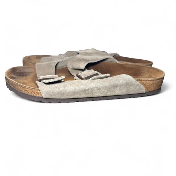 Birkenstock Suede Leather Sandals Arizona Style Gray Size 46 M13 Made in Germany - Picture 3 of 7
